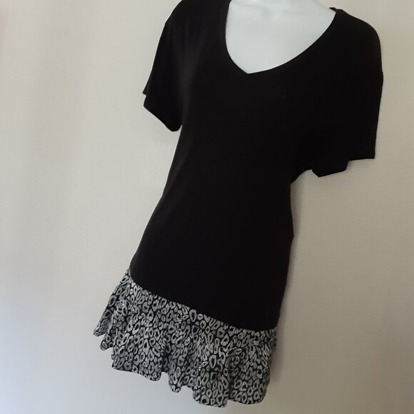 Michael Kors * Sz S * Elastic Waist 28-38" * Flowy * Blk & Wht * Mini Skirt - Picture 5 of 6